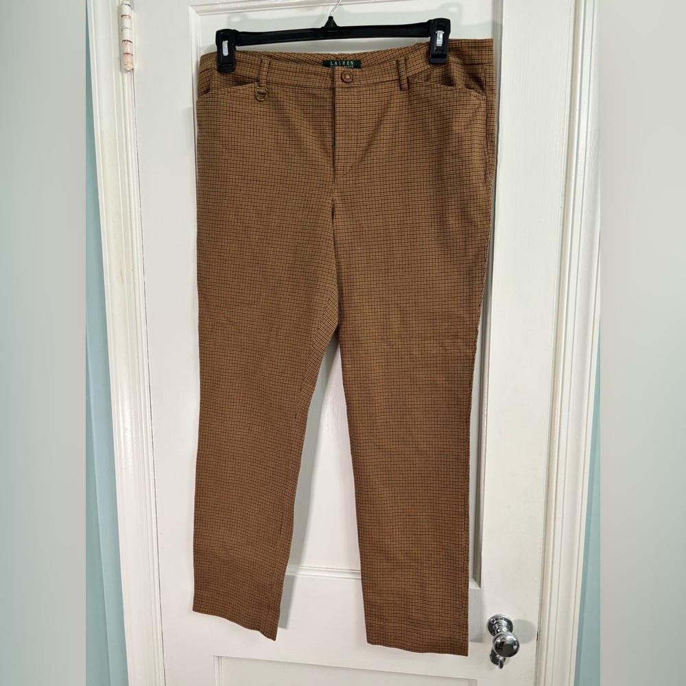 Ralph Lauren Brown Checkered Chinos